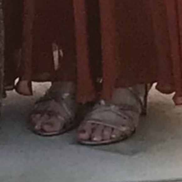 GENAYA  TAUPE SATIN STRAPPY MID-HEEL DRESSY SANDAL - Picture 6 of 6